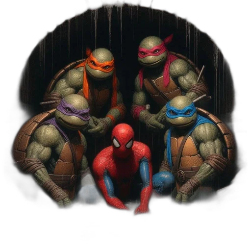 concept art, comic book art, watercolor, fantasy art transparent PNG cut-out