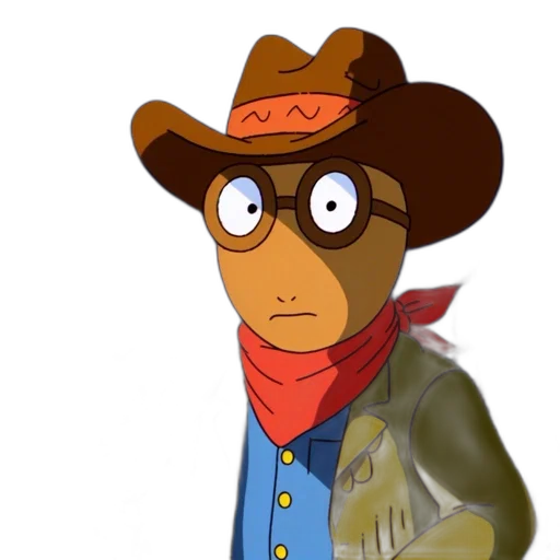 jacket, hat, staff, animal transparent PNG cut-out