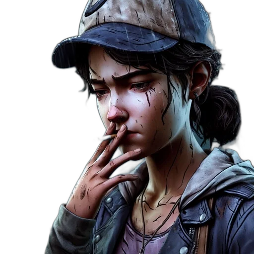 face, weapon, concept art, photorealistic transparent PNG cut-out