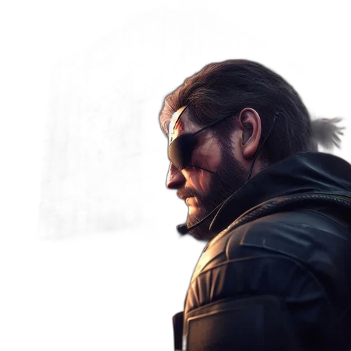 jacket, face, weapon, cyberpunk transparent PNG cut-out