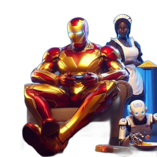 robot, concept art, comic book art, pixel art transparent PNG cut-out