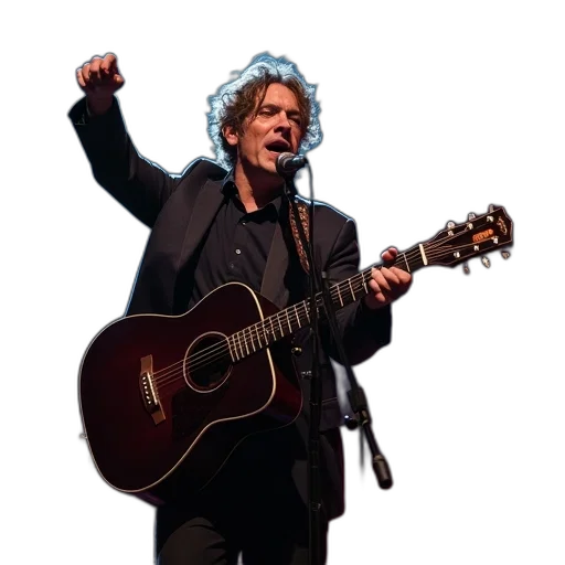 jacket, singer, person, performs transparent PNG cut-out