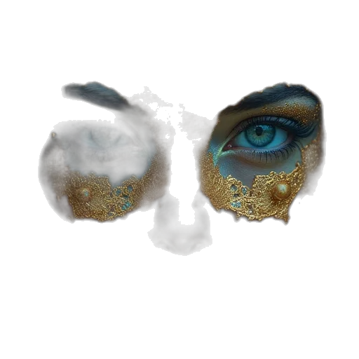 mask, face, crown, jewelry transparent PNG cut-out