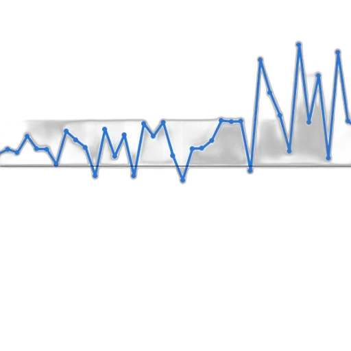 3d render, blue, line, graph transparent PNG cut-out