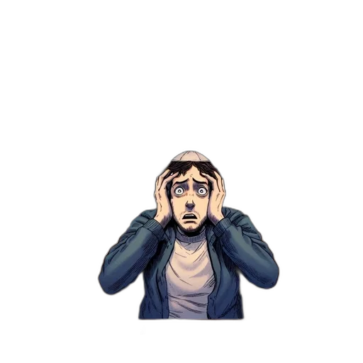 face, mask, jacket, staff transparent PNG cut-out