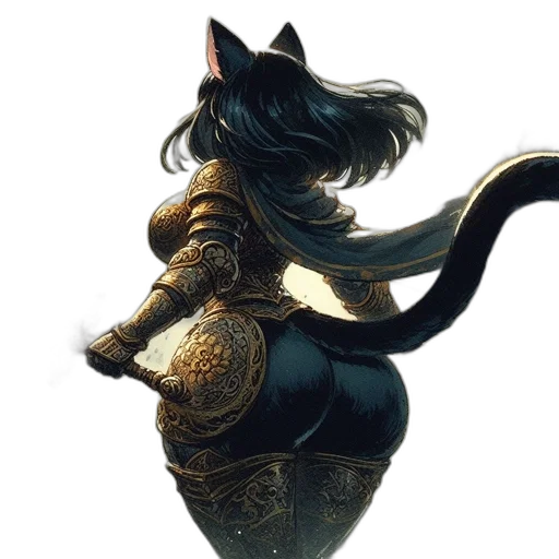staff, dress, sword, fantasy art transparent PNG cut-out
