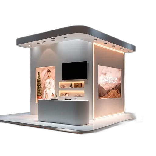 furniture, 3d render, photorealistic, tradeshow transparent PNG cut-out