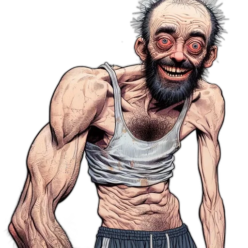 creature, face, animal, comic book art transparent PNG cut-out