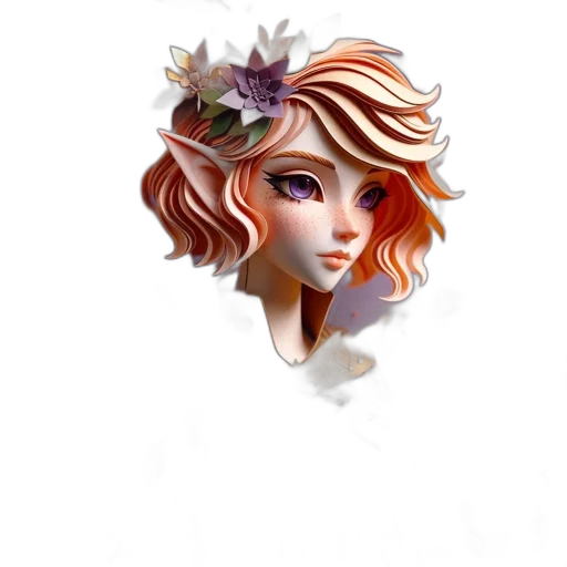 crown, face, flower, mask transparent PNG cut-out