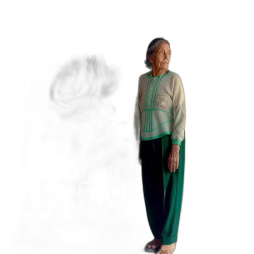 dress, jacket, staff, face transparent PNG cut-out