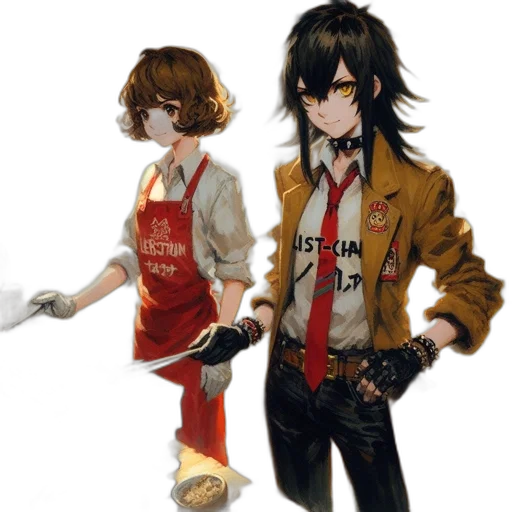 jacket, staff, food, weapon transparent PNG cut-out