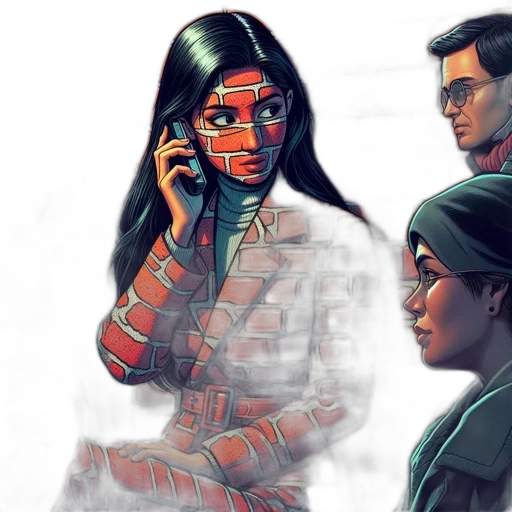 comic book art, concept art, cyberpunk, fantasy art transparent PNG cut-out