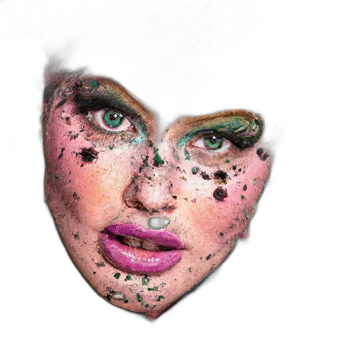 face, mask, jewelry, photorealistic transparent PNG cut-out