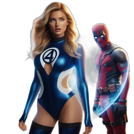 comic book art, concept art, woman, blue transparent PNG cut-out