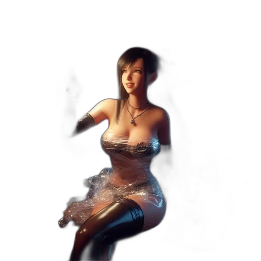 dress, robot, staff, dragon transparent PNG cut-out