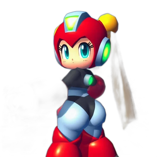 robot, weapon, staff, 3d render transparent PNG cut-out