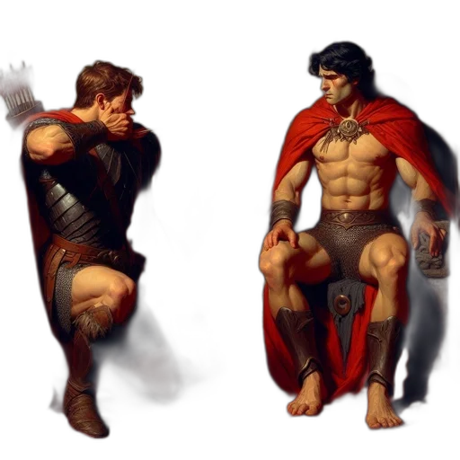 concept art, fantasy art, comic book art, 3d render transparent PNG cut-out