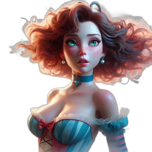 dress, fantasy art, concept art, 3d render transparent PNG cut-out