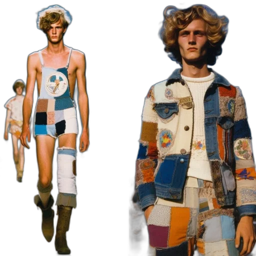 jacket, concept art, two, models transparent PNG cut-out