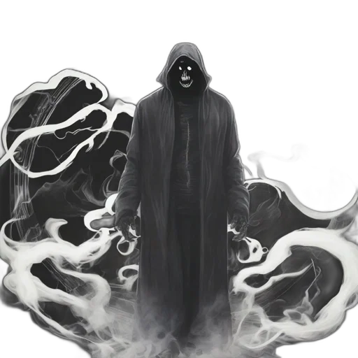 mask, creature, staff, jacket transparent PNG cut-out
