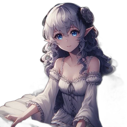 dress, staff, face, crown transparent PNG cut-out