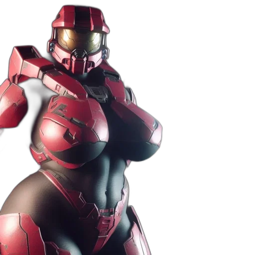 robot, concept art, 3d render, red transparent PNG cut-out