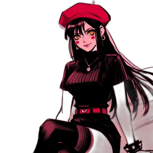 hat, staff, dress, anime transparent PNG cut-out