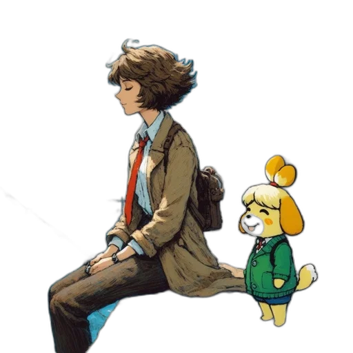 staff, jacket, animal, creature transparent PNG cut-out