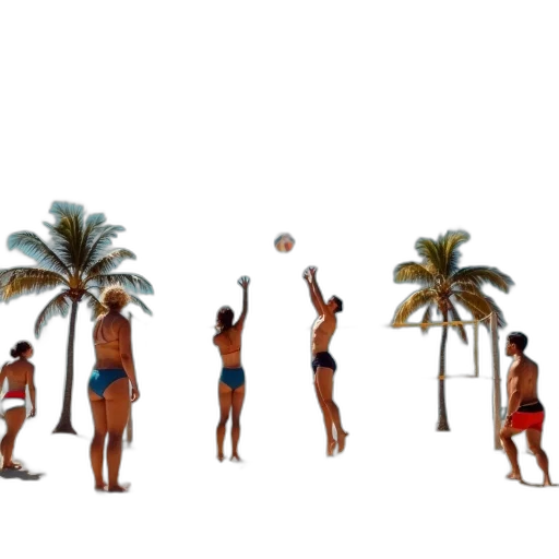 concept art, beach, underwater, group transparent PNG cut-out