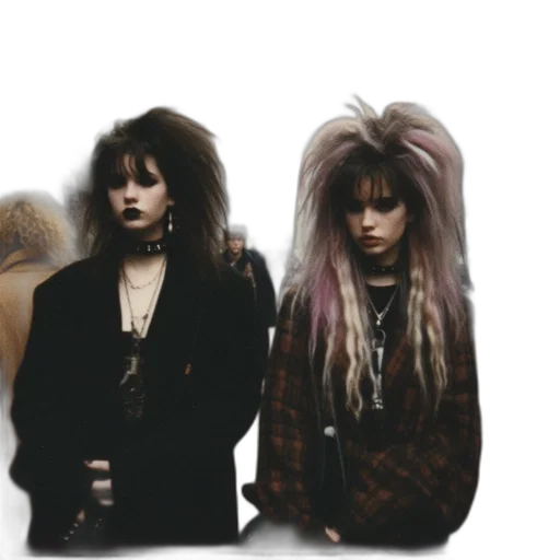 hair, jacket, cyberpunk, photorealistic transparent PNG cut-out