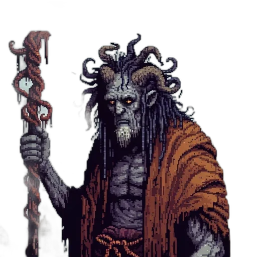 staff, creature, fantasy art, concept art transparent PNG cut-out