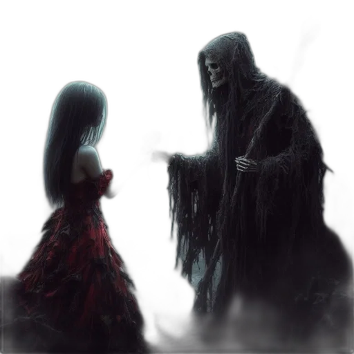dress, creature, mask, concept art transparent PNG cut-out