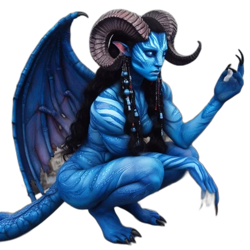 dragon, creature, staff, animal transparent PNG cut-out