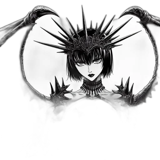 creature, hair, mask, crown transparent PNG cut-out