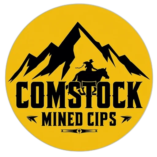 yellow, black, logo, comstock transparent PNG cut-out