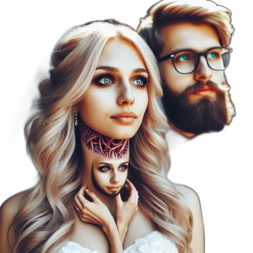 mask, face, hair, crown transparent PNG cut-out