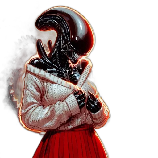 jacket, mask, weapon, sword transparent PNG cut-out