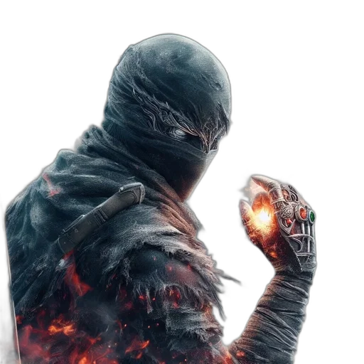 mask, weapon, sword, jacket transparent PNG cut-out