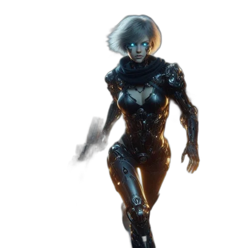 robot, concept art, 3d render, comic book art transparent PNG cut-out