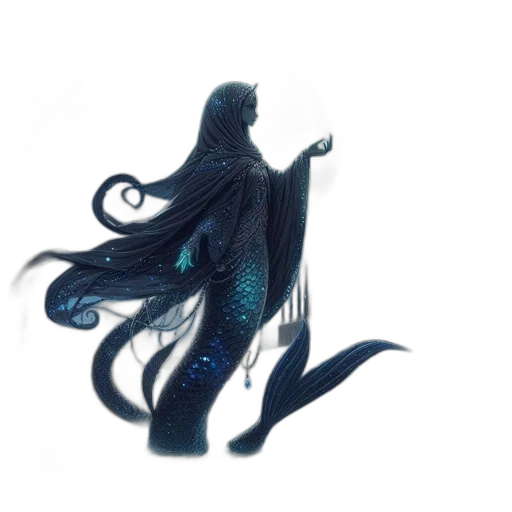 creature, dress, dragon, hair transparent PNG cut-out