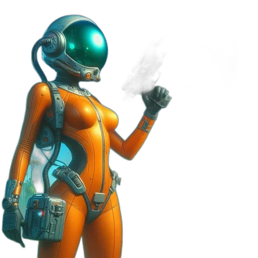 robot, jacket, concept art, cyberpunk transparent PNG cut-out