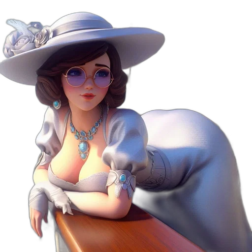 hat, dress, crown, staff transparent PNG cut-out