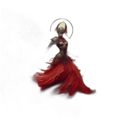 dress, jewelry, staff, crown transparent PNG cut-out