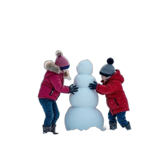 hat, 3d render, snow, family transparent PNG cut-out