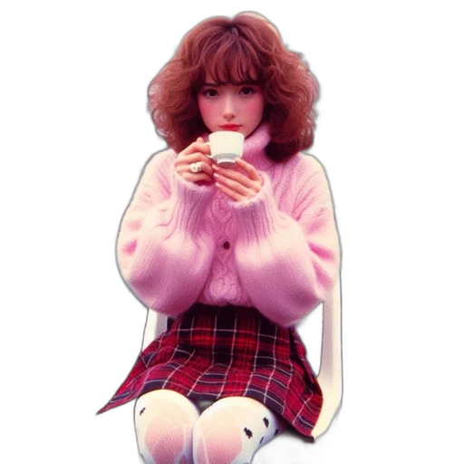 dress, jacket, food, vaporwave transparent PNG cut-out