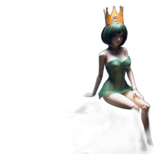 crown, dress, concept art, 3d render transparent PNG cut-out