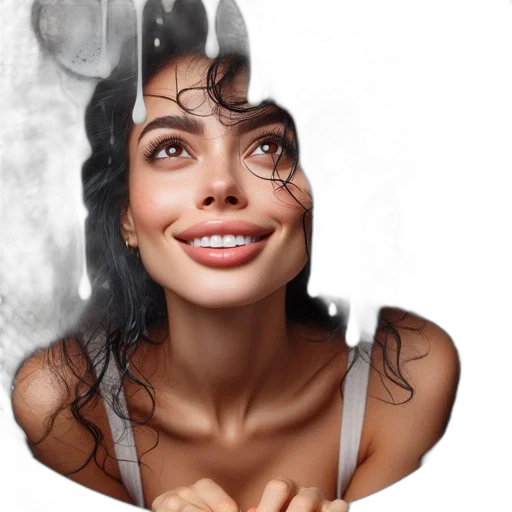 face, mask, jewelry, hair transparent PNG cut-out