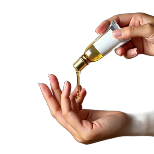 hand, right, tube, oil transparent PNG cut-out