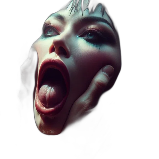face, mask, creature, hair transparent PNG cut-out