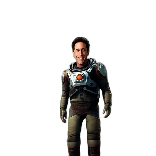 staff, robot, jacket, 3d render transparent PNG cut-out
